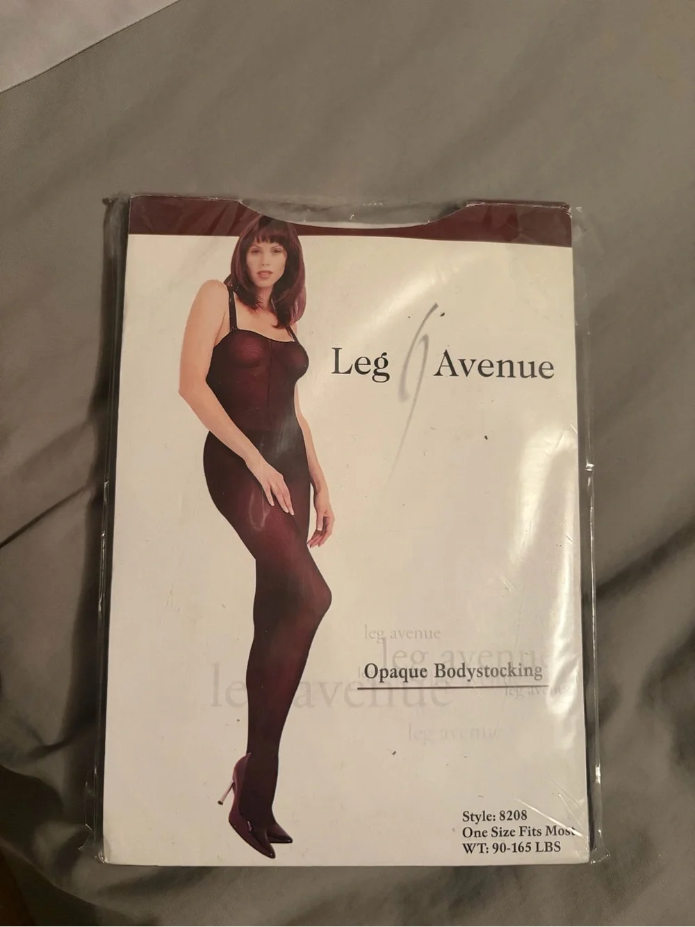 Leg Avenue Women's Opaque Bodystocking - Burgundy One size fits most new